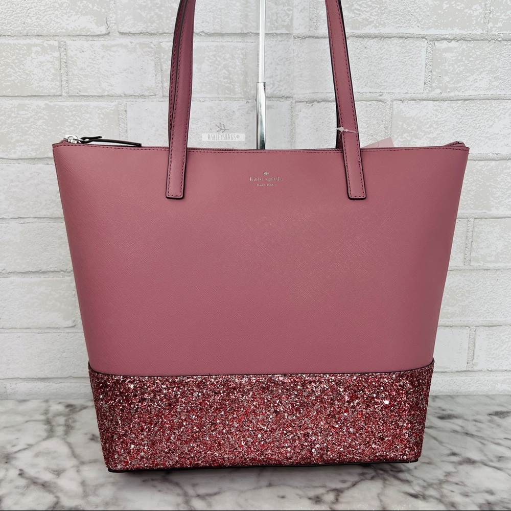 Kate Spade Greta Court Glitter Penny Tote Shoulder Bag